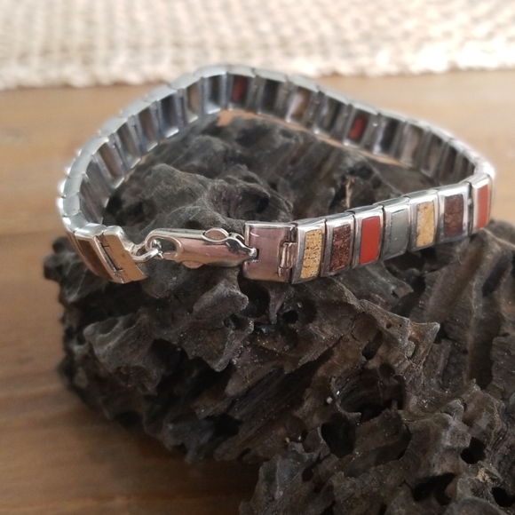 Silpada - Rare Pyrite & Natural Stone Bracelet - Picture 4 of 8